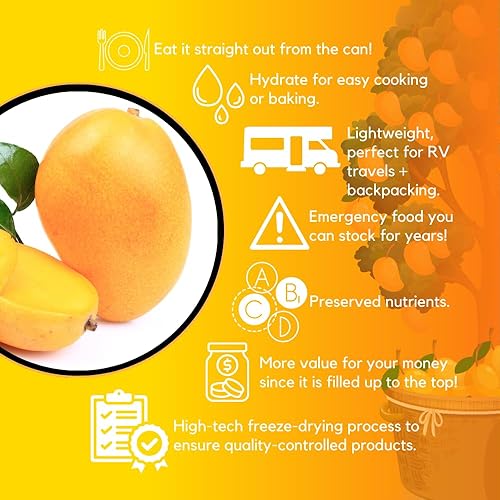 Miniatura 41 de Ready Harvest Alimentos liofilizados - Trozos de piña Almacenamiento de emergencia Alimentos integrales Lata #10 Vida útil de 30 años