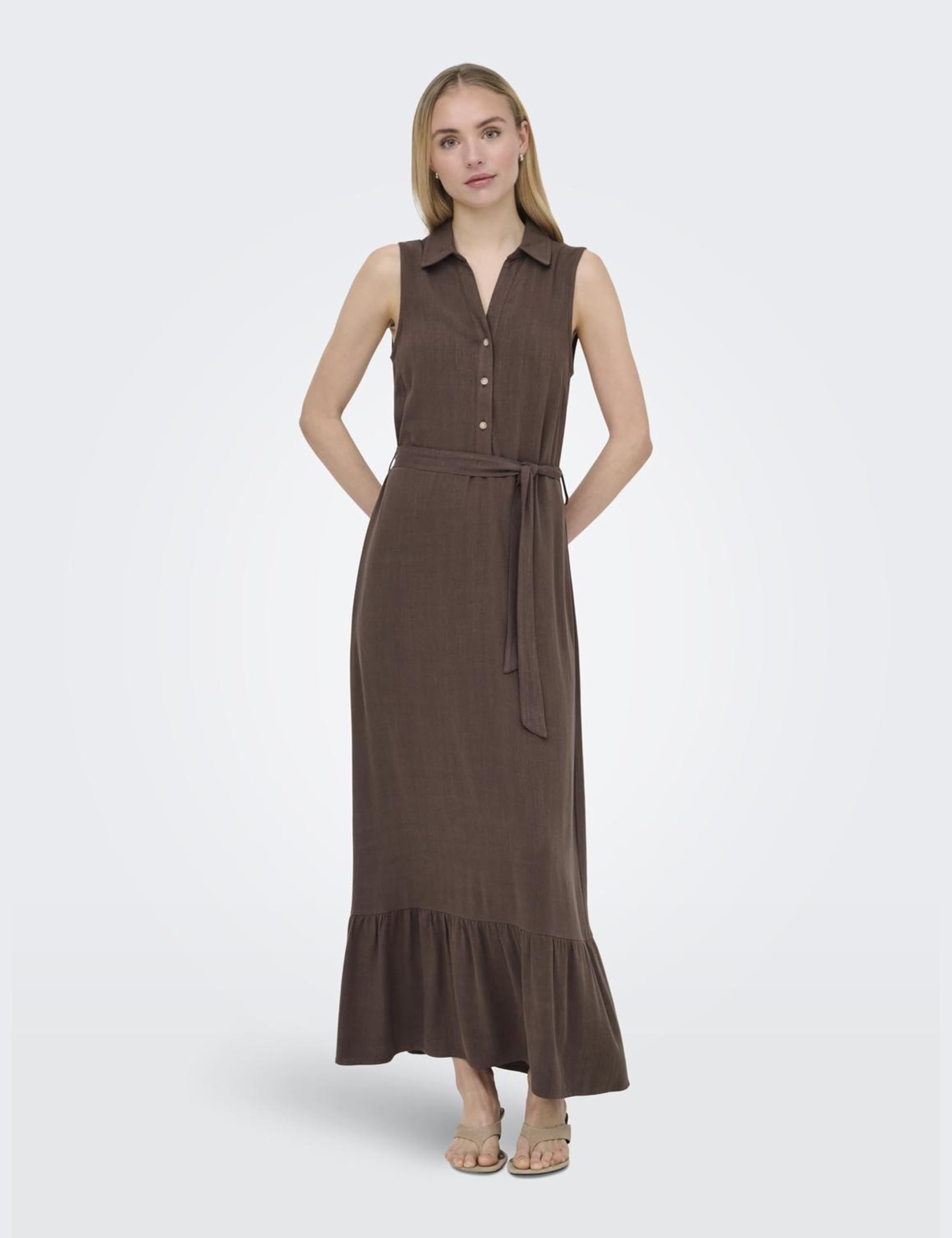 ONLY Female Kleid ONLSIESTA Leinen Langes Kleid | Dress