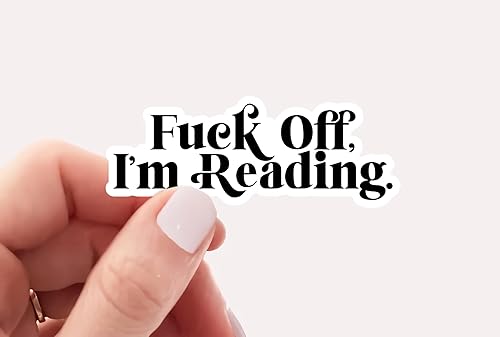 Miniatura 2 de Fuck Off I'm Reading - Pegatina divertida para libros electrónicos, calcomanías para amantes de los libros, pegatina divertida, regalo de libro,
