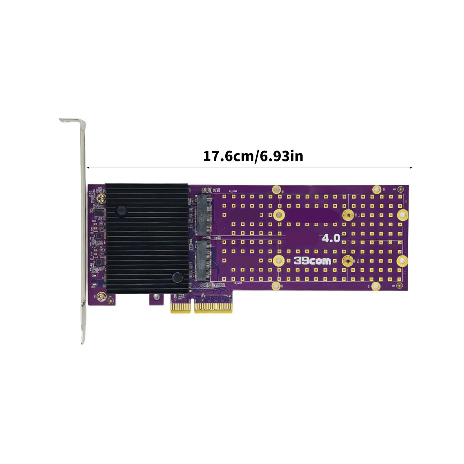 Tarjeta de expansión de almacenamiento de copia de seguridad de archivos para computadoras de escritorio, placa adaptadora PCIe NVMe SSD con soportes de unidad para almacenamiento Creator, de