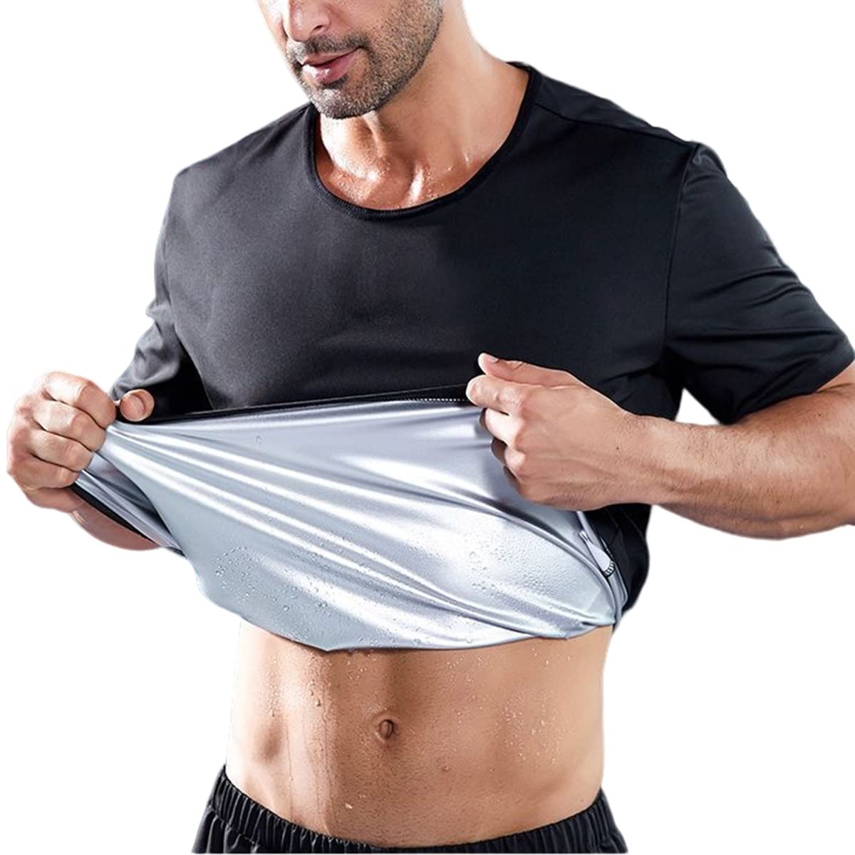 Traje sauna para hombre 5XL camiseta de sudoración fitness
