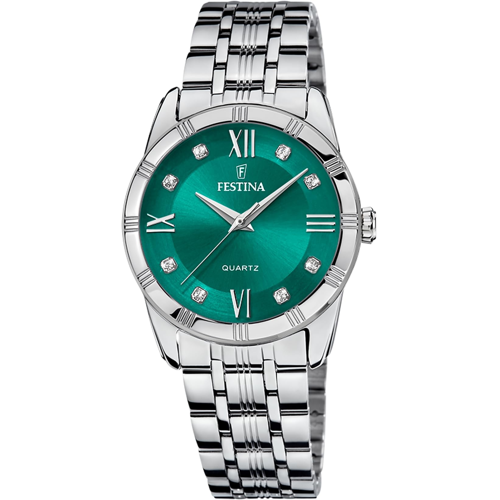 Festina Orologio Donna Analogico in Acciaio Inossidabile 316l Argentato | Movimento al Quarzo, Vetro Minerale ad Alta Resistenza, Impermeabile 5 ATM F16940/F, Mademoiselle