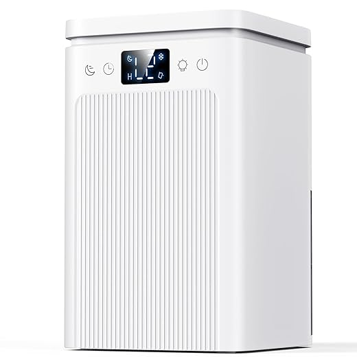 Dehumidifier,75 OZ Water Tank, Quiet Dehumidifiers for Home,Basement, Bedroom,Bathroom, RV,Closet with Auto Shut Off, Sleep Mode,Timer,7 Colors LED Light(2200ML）