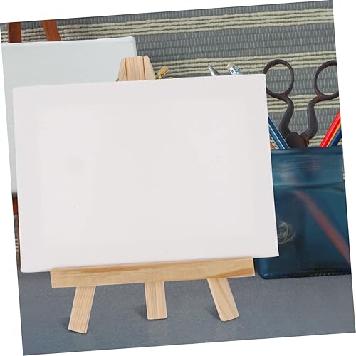 Miniatura 3 de Operitacx Trípode de escritorio 2 juegos caballete mesa marco plegable blanco estudiante trípode portátil