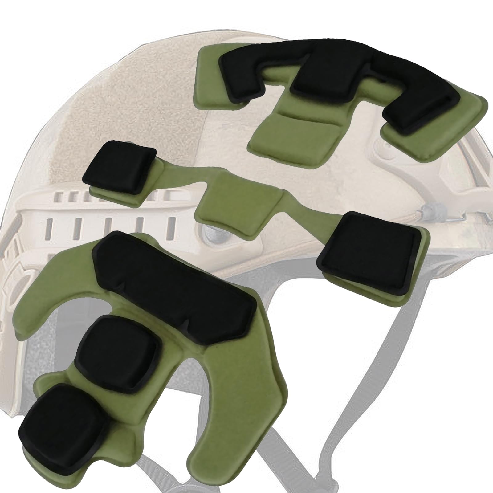Helm-Memory-Schaum-Pads, Innenfutter, Memory-Schwamm, Federung, Helmmodifikation, Schutzpolster, Helmpolster, Set, Ersatz, universelles Motorrad, taktisches Pad, weich, mit 24 magischen Haken