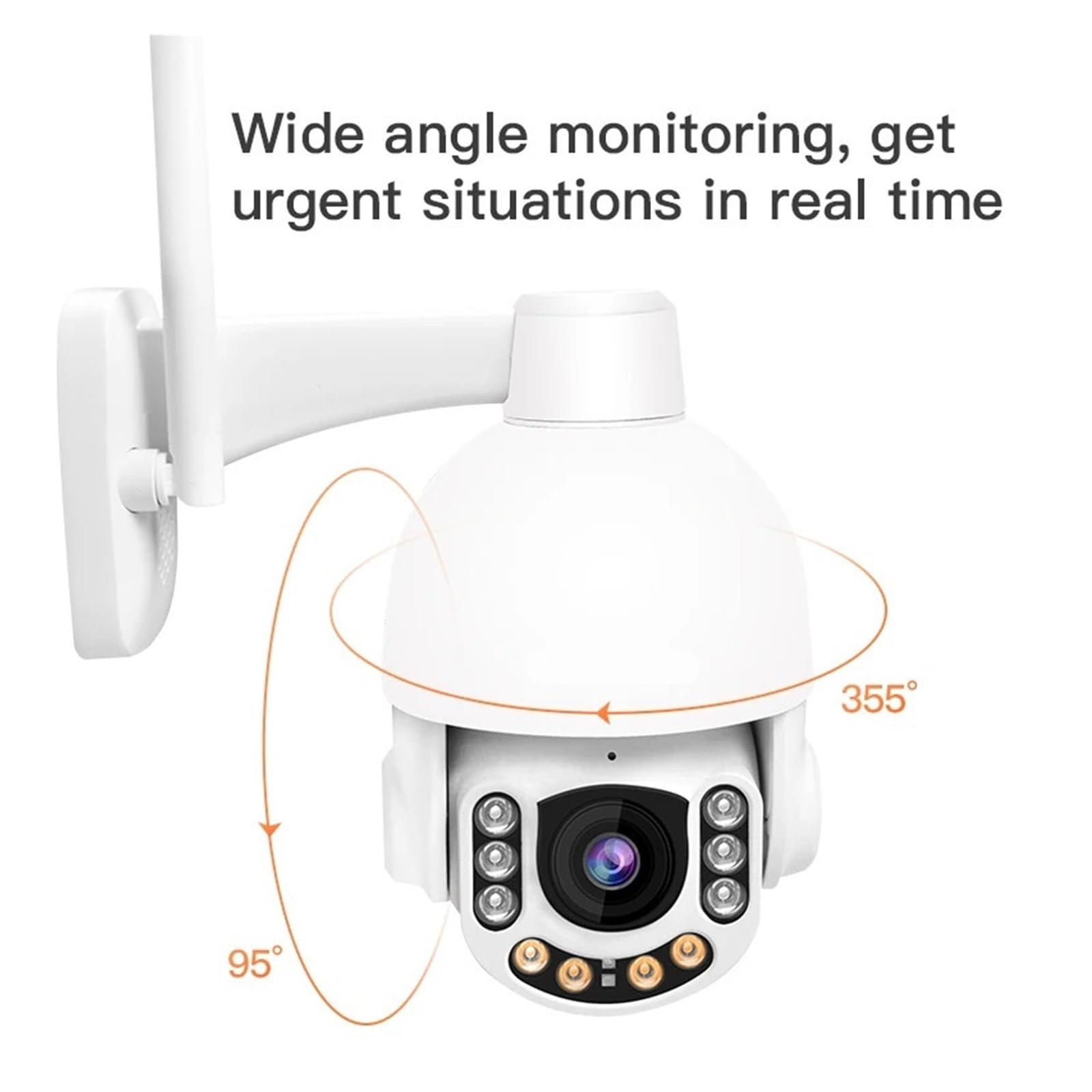 Caméra de sécurité PTZ extérieure WiFi 3MP