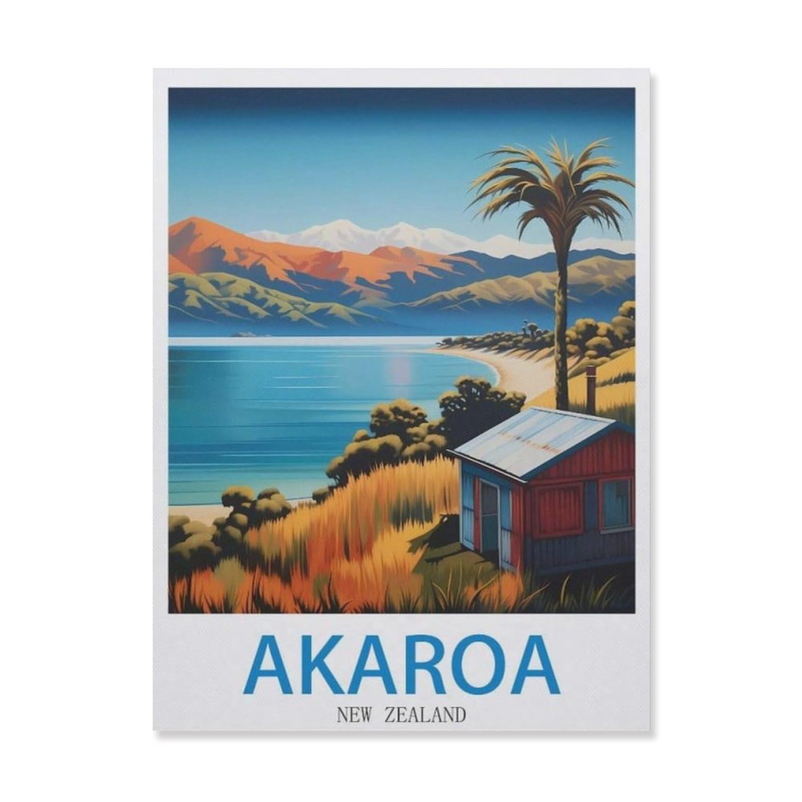Metal Sign，Akaroa New Zealand，Vintage Tin Sign Home Kitchen Bar Cafe Club Cave Wall Decor(30x40cm）12x16 inch-EH63
