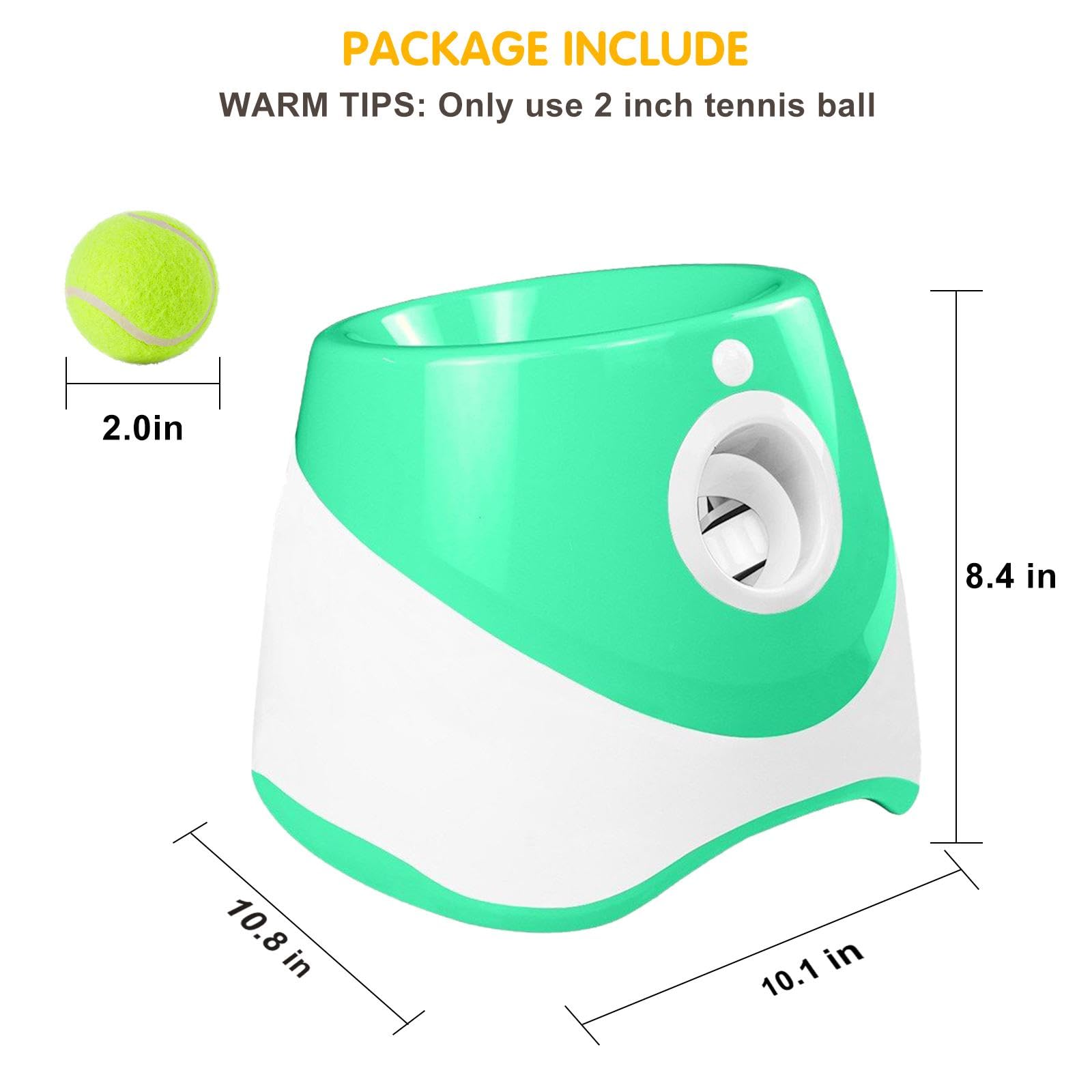 Colcolo Distributeur de balles pour Chiens, Jouet interactif pour Chiens de Taille Moyenne et Petite, Vert