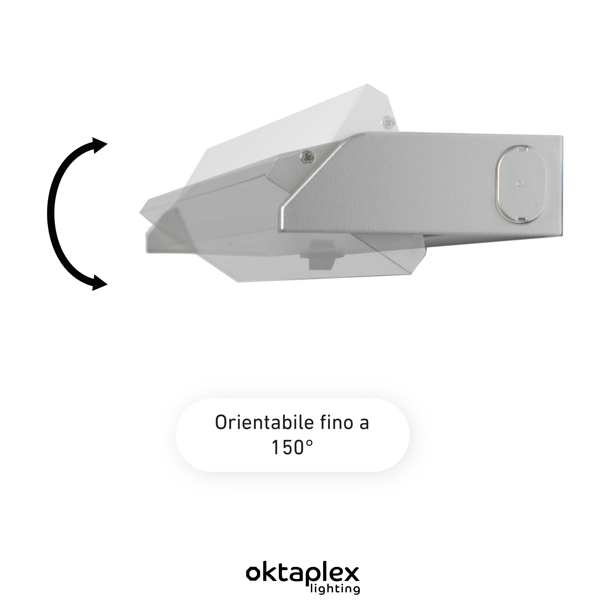Oktaplex Rota sottopensile cucina orientabile LED 1615 lumen 3000K bianco caldo 91cm 14,6W illuminazione cucina alluminio con interruttore 230V