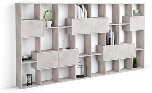 Miniatura 9 de Mobili Fiver, Estantería Iacopo XS (63.31 x 31.5 pulgadas), roble rústico, fabricada en Italia Roble rústico,Ashwood Negro,Ashwood Blanco,Efecto