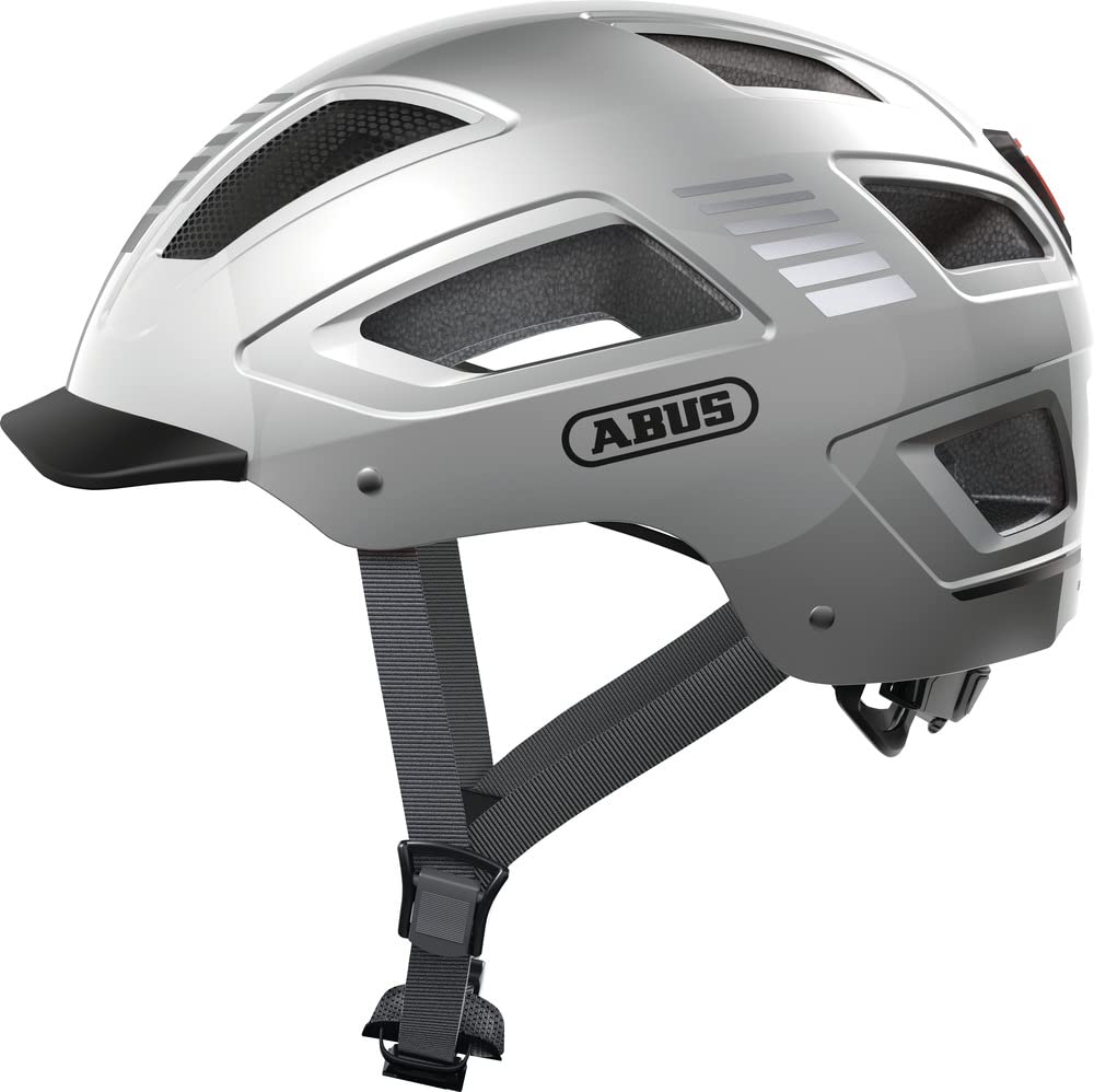 ABUS bike helmet with light - Hyban 2.0 LED - front and rear light & robust hard shell - for men and women