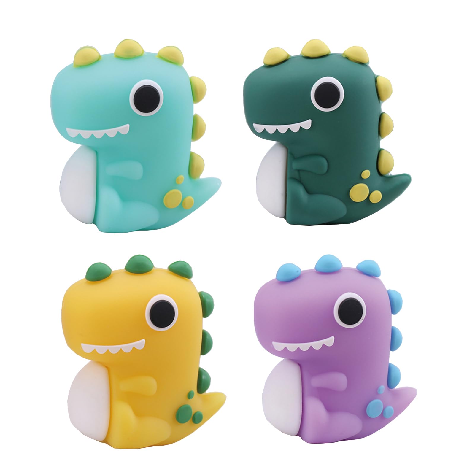 4 Pcs Cute Dinosaur Pencil Sharpener Cartoon Pencil Sharpener Small Manual Pencil Sharpeners Kawaii PVC Sharpeners Stationery School Office Supplies (