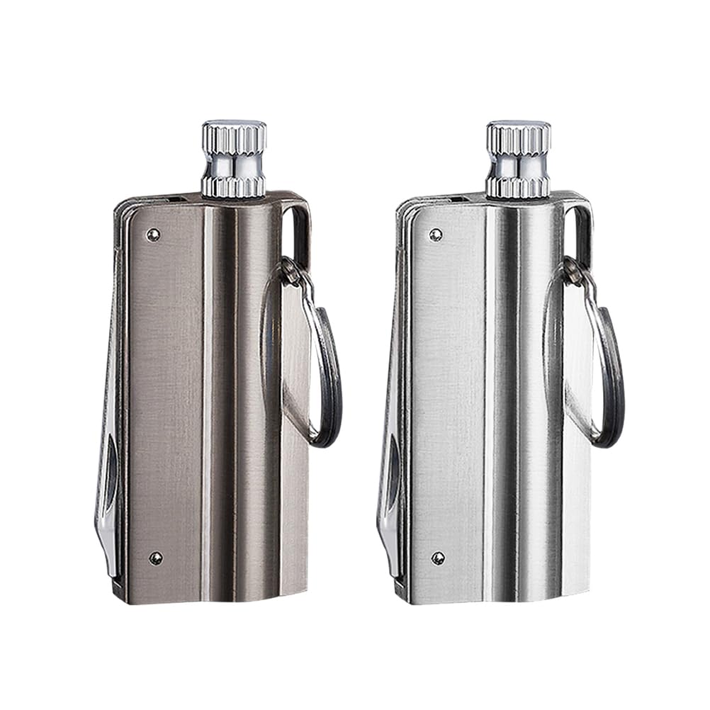 UXIYI 2 Pack Permanent Match Keychain, Reusable Waterproof Matchstick, with Multitool Bottle Opener, Forever Match for Outdoor Survival,STYLE1