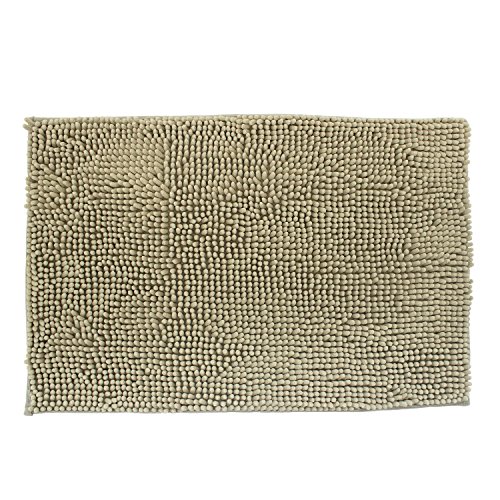 La Mejor Lista de Tapete shaggy los 5 mejores. 42 DIB TSS040-1000/107 Tapete de Baño, Shaggy Silk, 40X60 cm, Color Gris