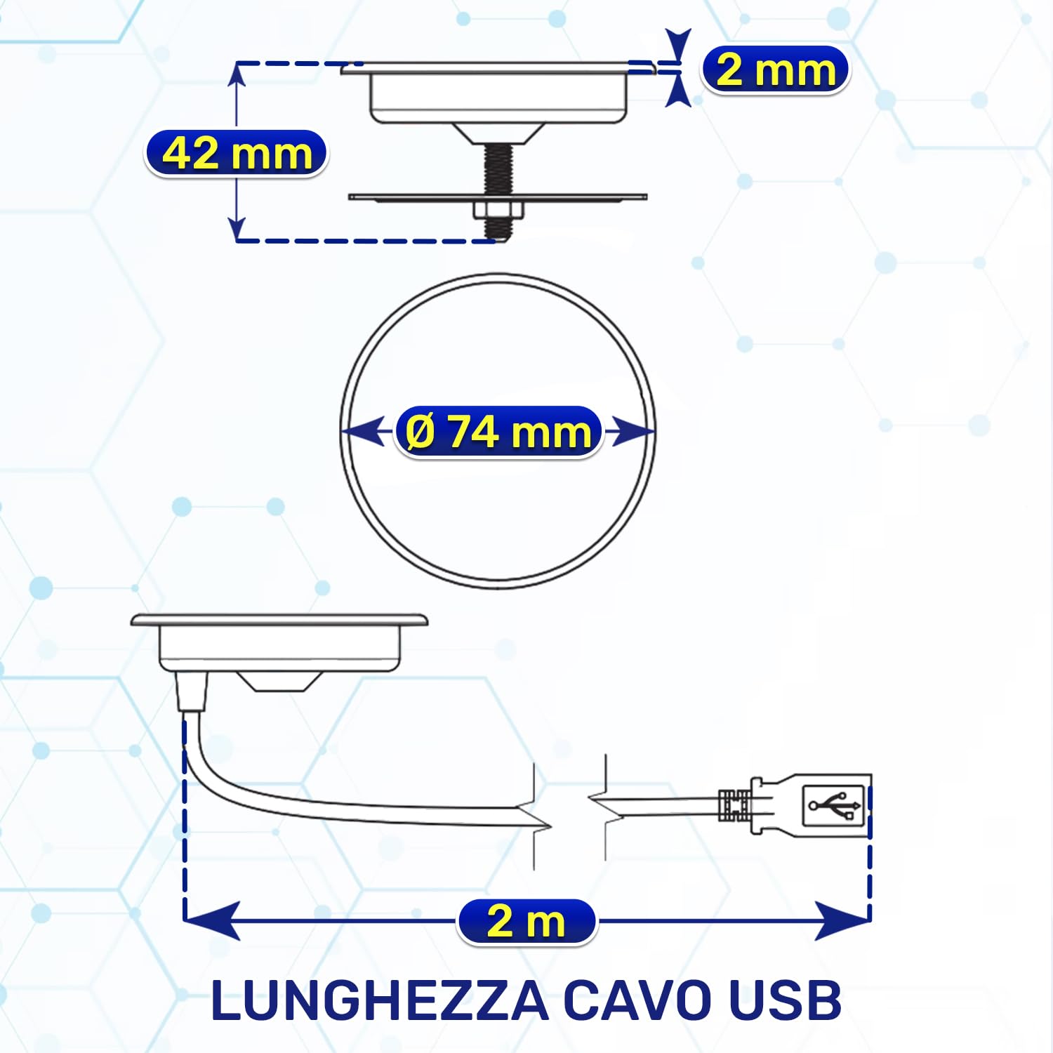 Caricatore Wireless per Smartphone Integrato Tavolo 10W 220–240V
