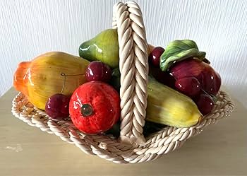 Amazon｜陶器製 イタリア製フルーツバスケット｜フルーツバスケット