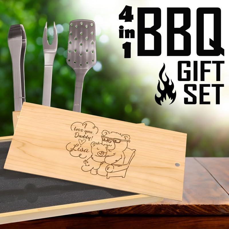 Set de Parrilla Personalizado para Padre con 3 Piezas miniatura 5
