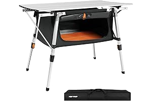 HEYTRIP Rolling Folding Table: Portable Outdoor Comfort