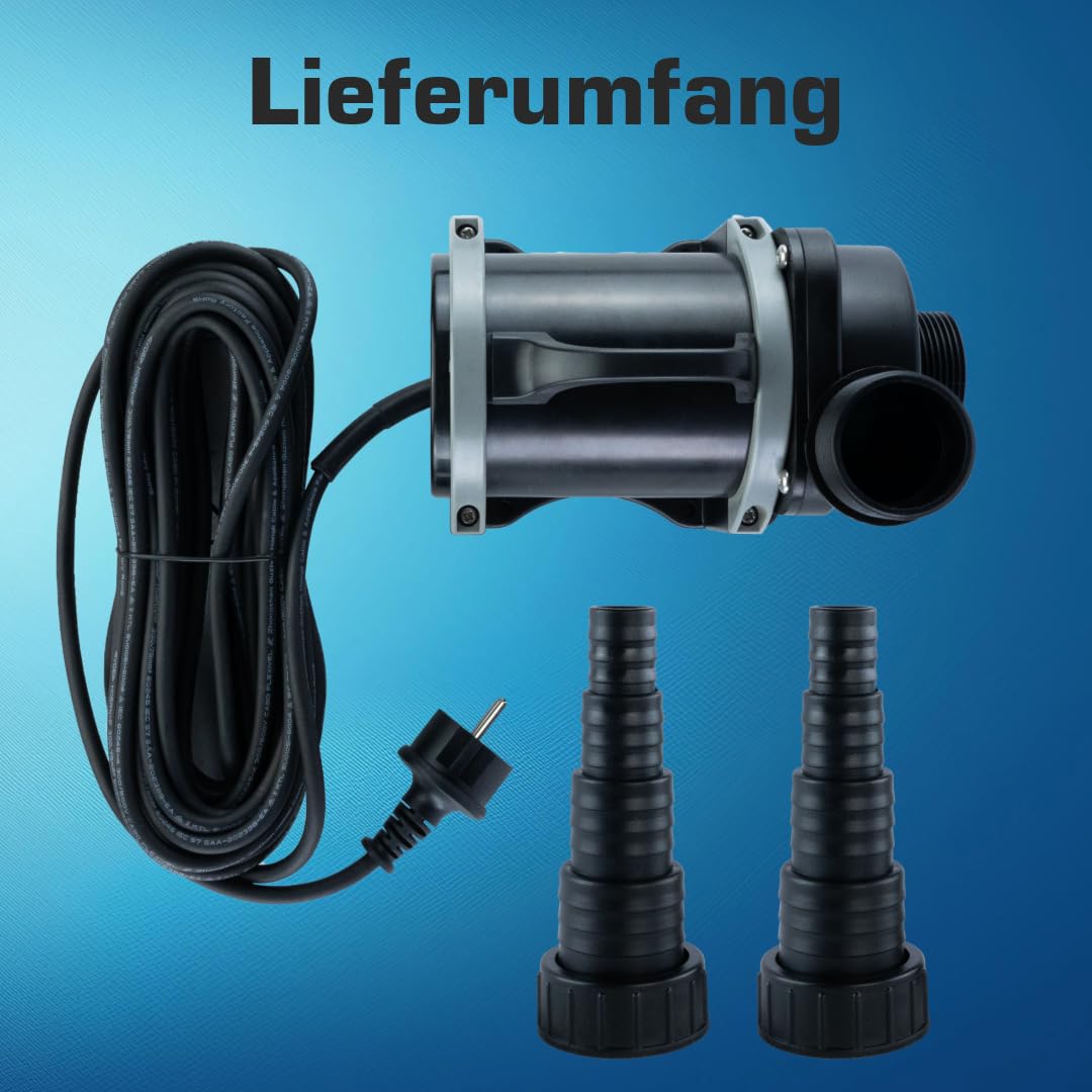 Jebao Pumpe etx10000 zur Trockenaufstellung 10000l/h ECO nur 85W Externe Pumpe Teichpumpe Gartenpumpe Filterpumpe