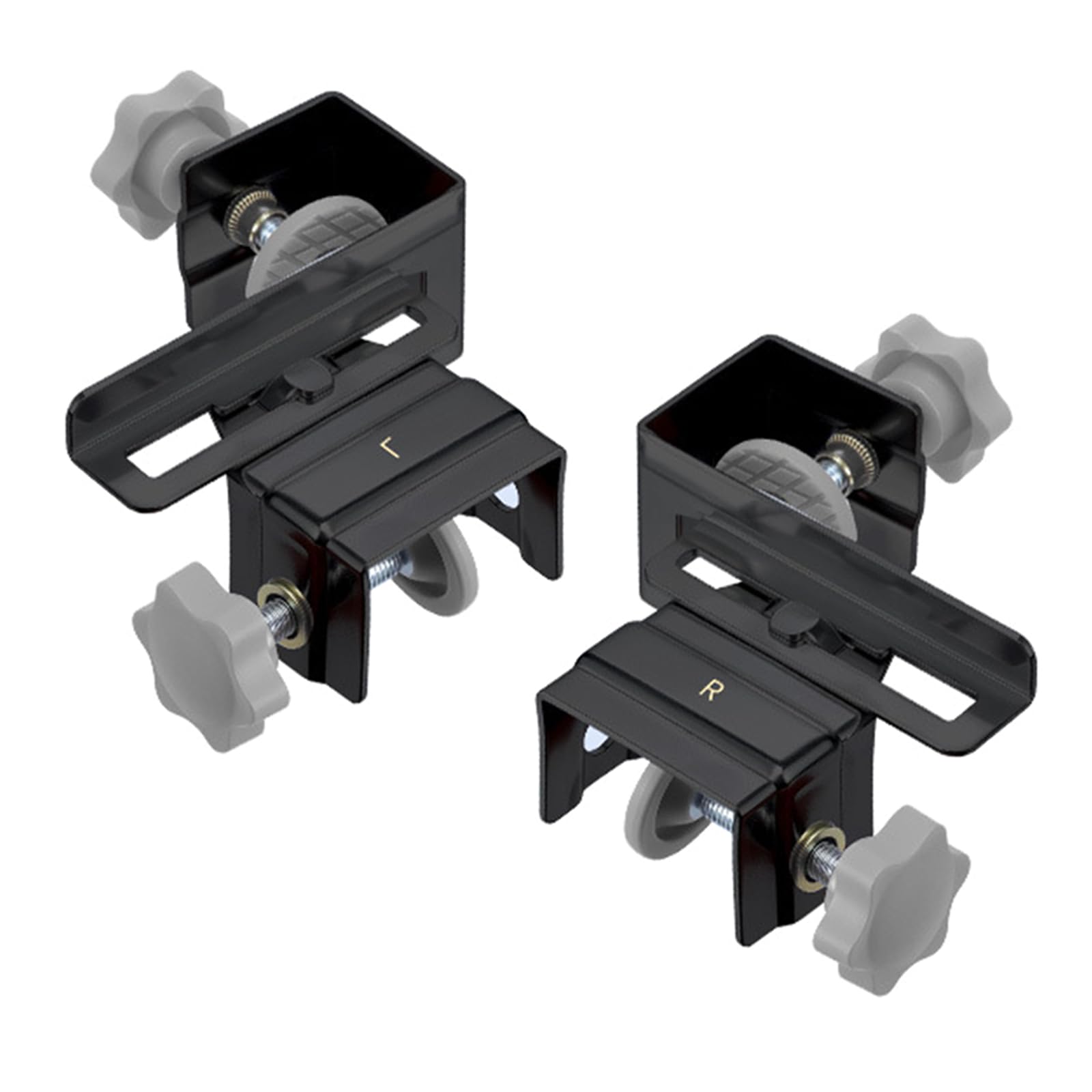of Two Heavy Duty Stainless Steel Cabinet Clamps Offering Strong Hold and Simple Setups for Drawer Slides Without Tool Rusts Proof
