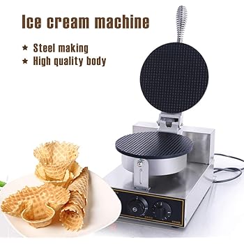 Gaufrier Fabricant De Cornet De Creme Glacee Machine Electrique