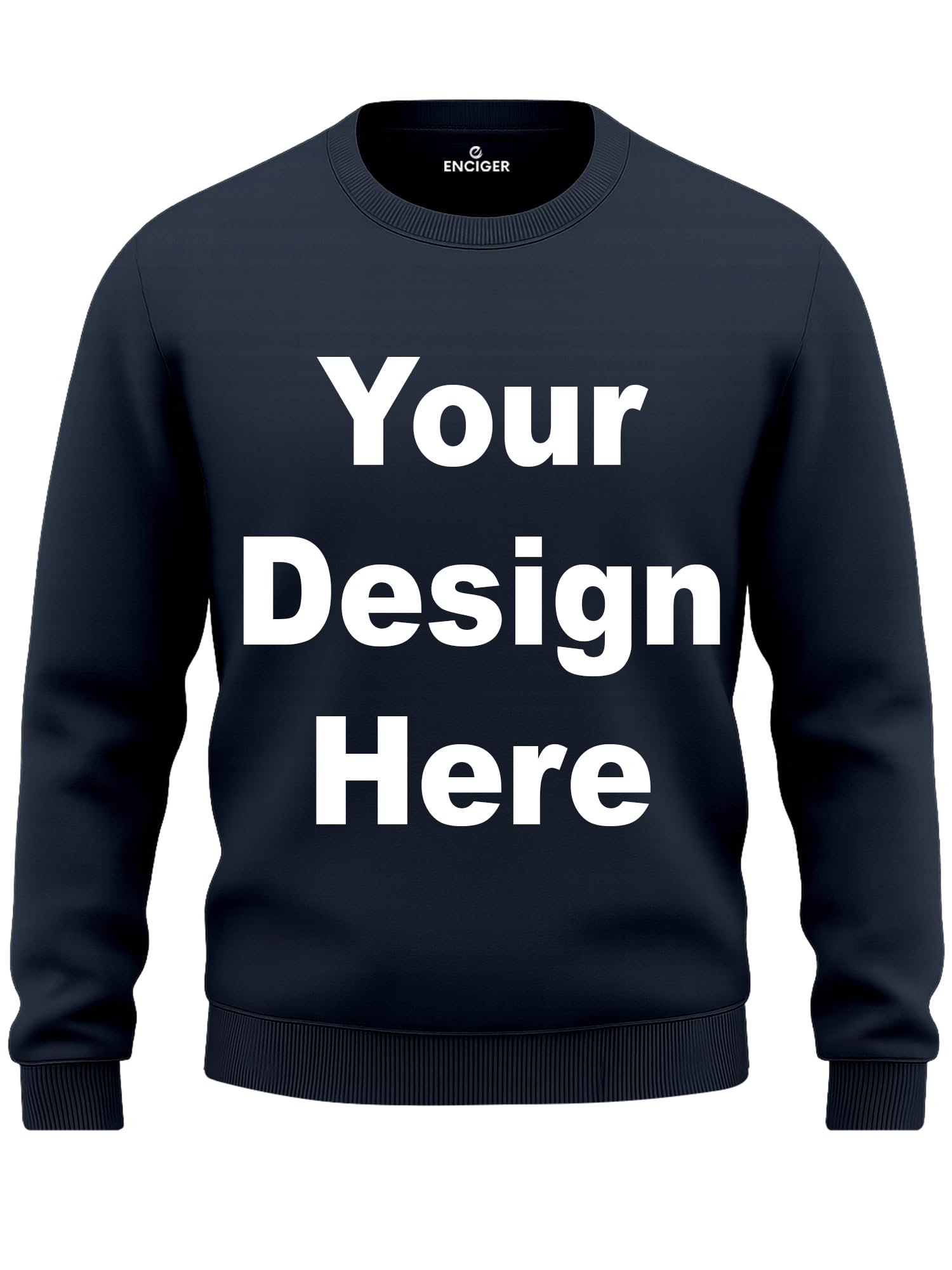 enciger Unisex Customised Sweatshirt | Design Your Own Winter Pullover | Personalised Cotton Fleece Round Neck Sweatshirt for Men | Print Your Name, Logo or Text-picture-20