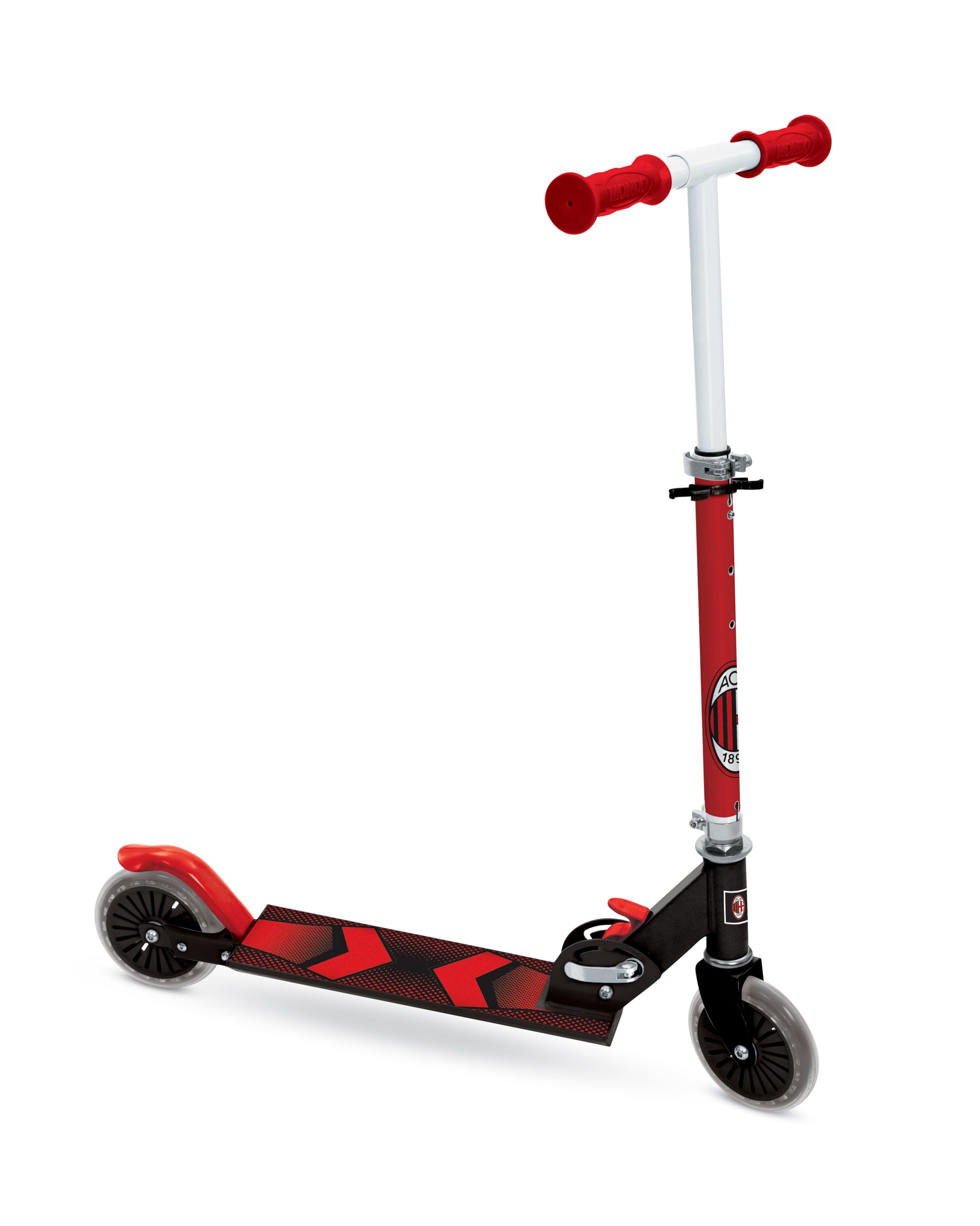 Mondo Toys 28763 MILAN ALU SCOOTER składana hulajnoga aluminiowa, z dodatkową przyczepnością i regulowaną kierownicą dla dzieci