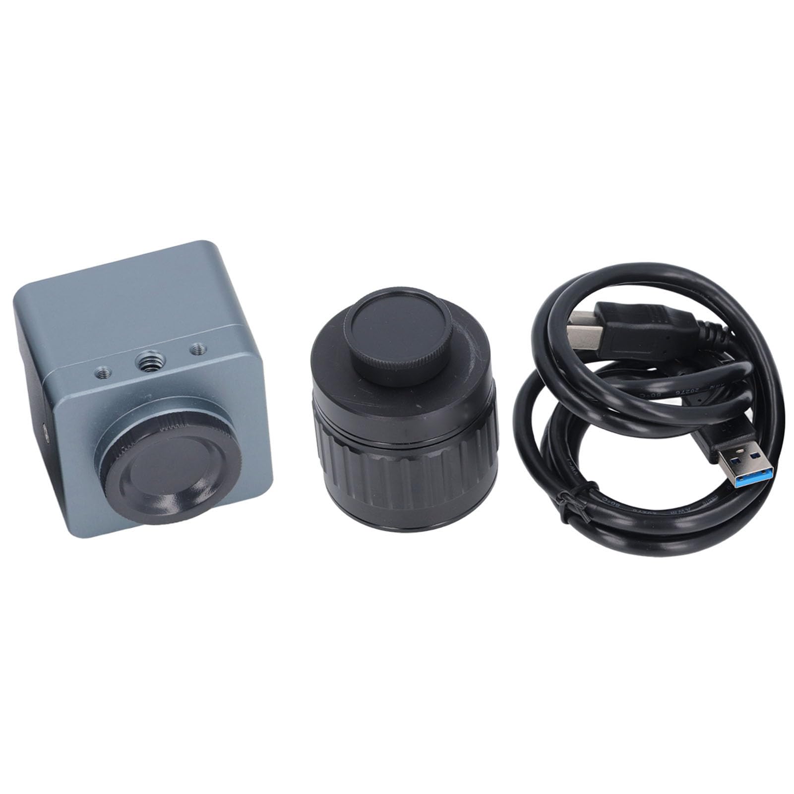 FTVOGUE Cámara de Microscopio Electrónico Cámara de Microscopio Digital de Aleación de Aluminio 4K 8MP Ocular de Montaje USB C con Adaptador 1X para Imágenes de Laboratorio de Inspección de Estéreo