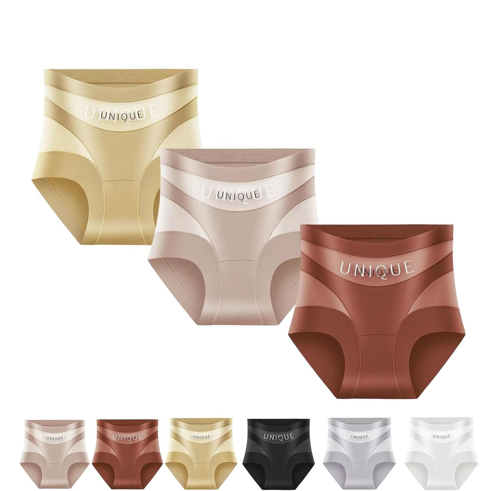 JPSSJGYH Unique Underwear, High-Waist Tummy Control Panties, Seamless Shaping Underwear for Women ﻿ (3pcs A,x_l)