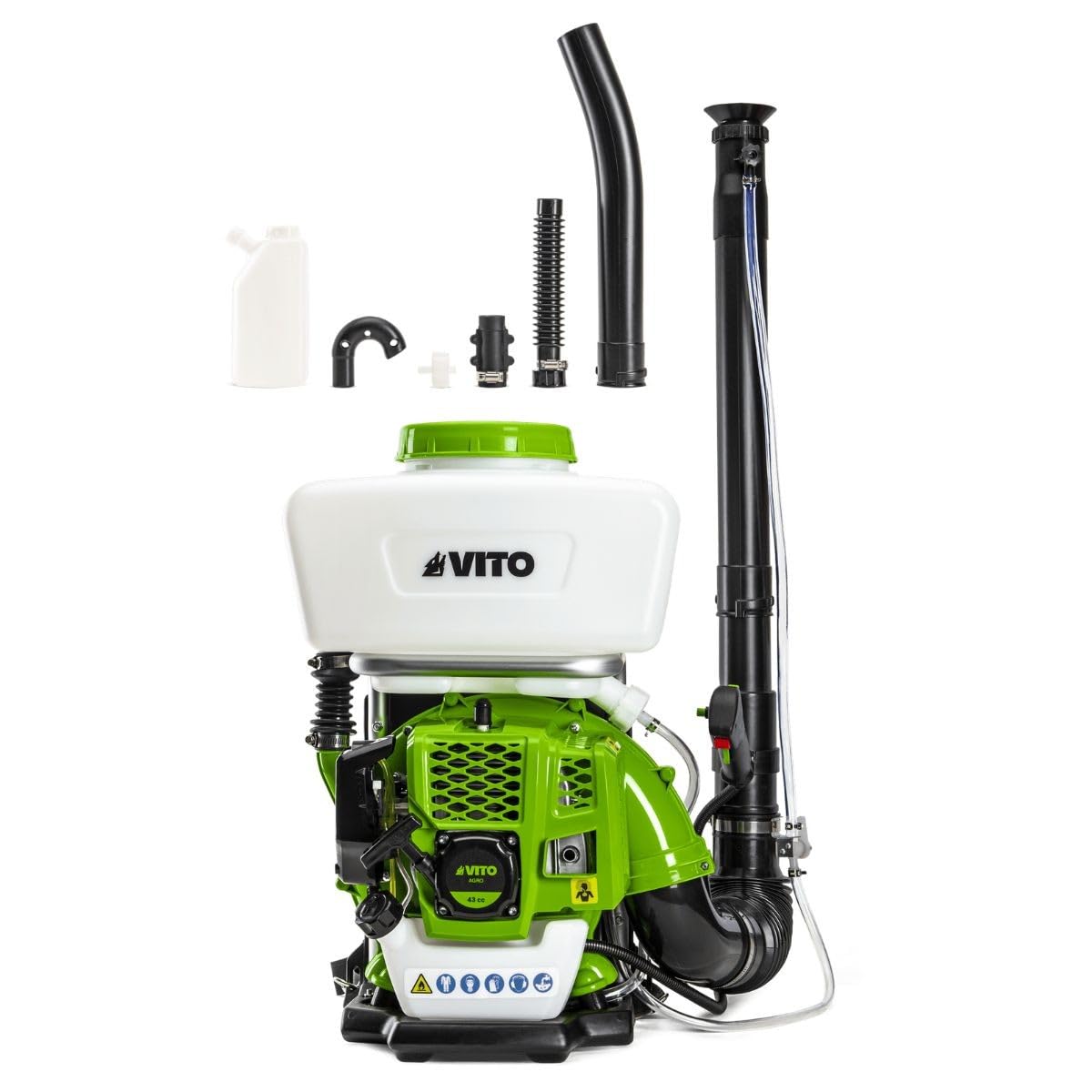 VITO - Pulvérisateur Thermique Atomiseur 2T 43 CV 1.6CV 14L - Pulvérisateur Poudres & Liquides Portée 12m - Entretien & Fertilisation Cultures, Agriculture