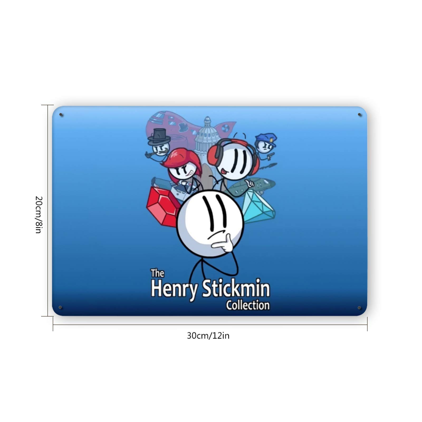 The Henry Stickmin Funny Sign Art Wall Decor, Vintage Retro Metal Sign,  Iron Painting Vintage Decorative Signs, Coffe Wall Decoration 8*12inch:  Posters & Prints - Amazon.com