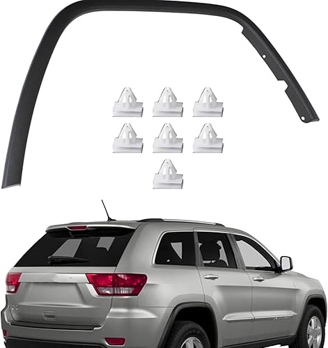 Miniatura 1 de Cubiertas de rueda de estilo de fábrica pintables para el lado del pasajero delantero, color negro texturizado para Jeep Grand Cherokee 2011-2016