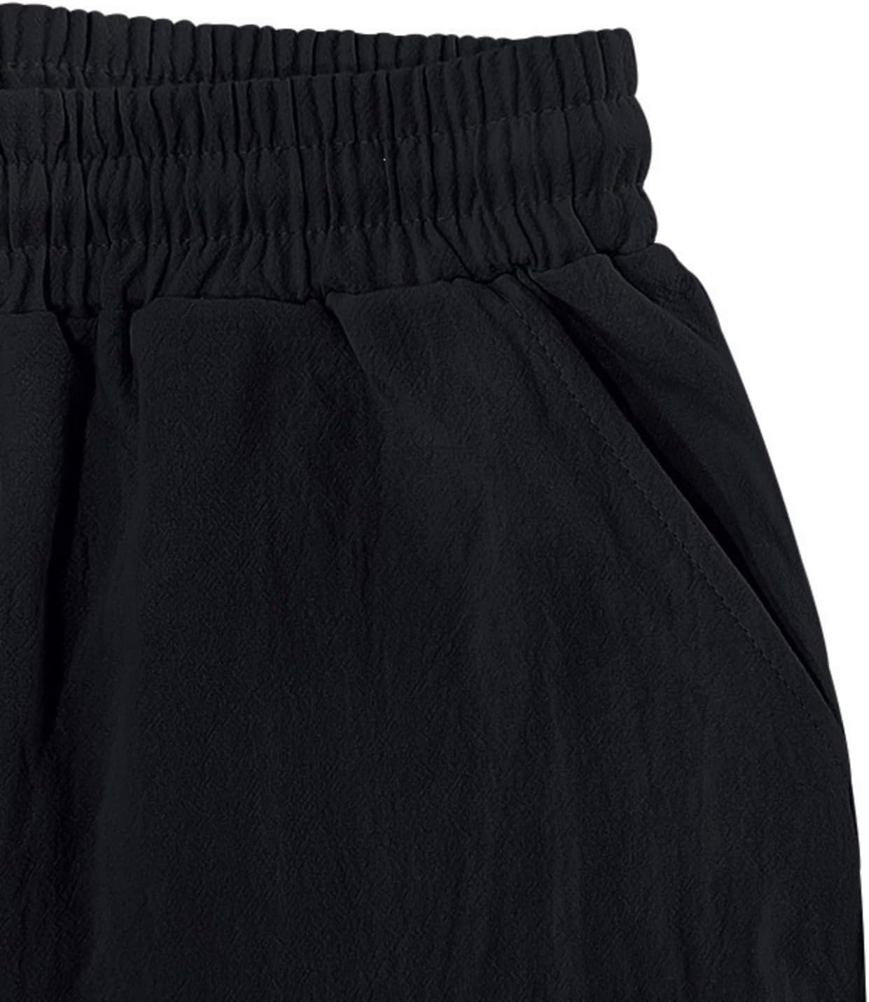 Men's Elastic Waist Cargo Shorts Relaxed Fit Lightweight Quick Dry Outdoor Shorts Work with Side Cargo Pockets