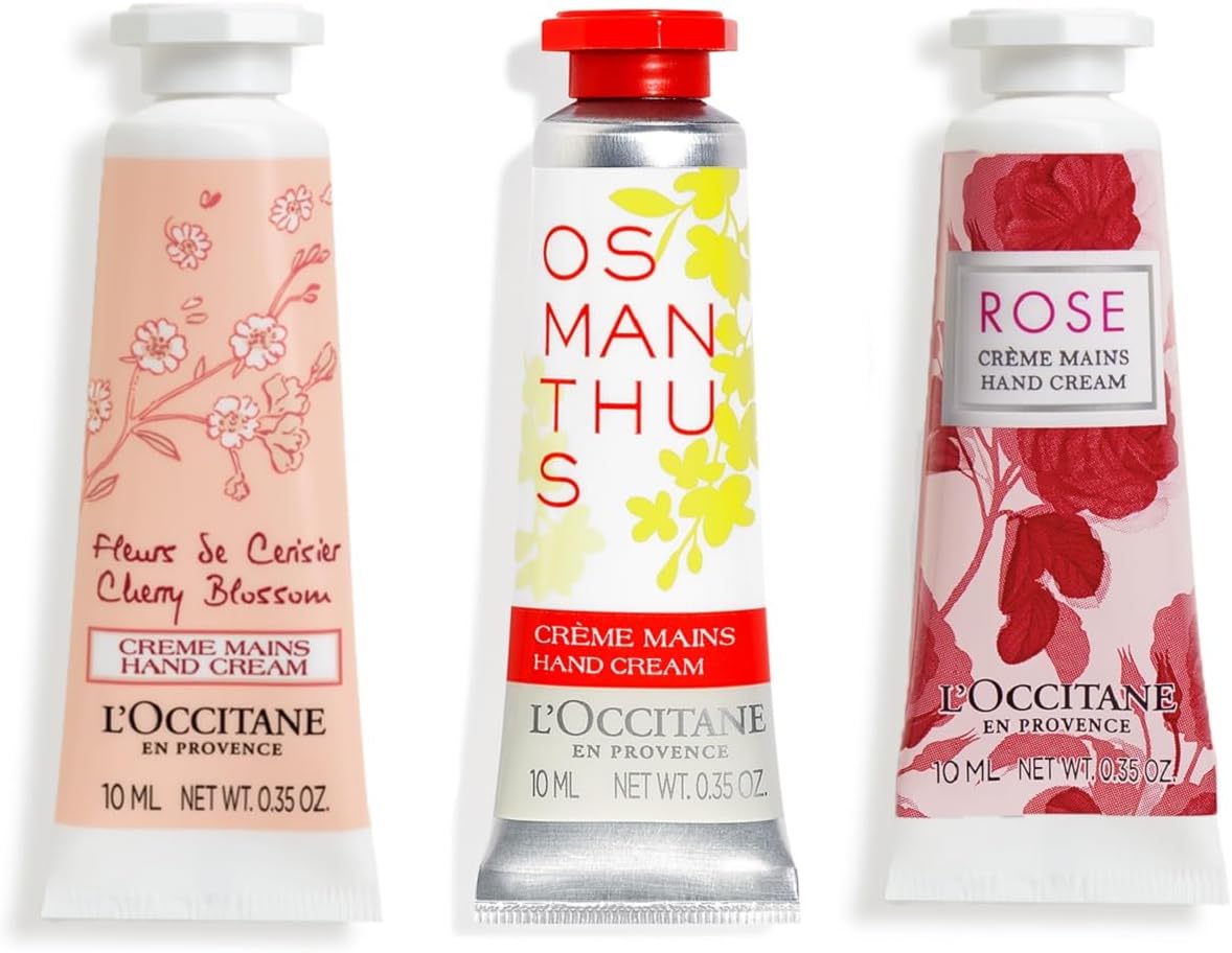 ロクシタン(L'OCCITANE) ミニハンドクリームトリオ (チェリーブロッサム、ローズ、オスマンサス) 3本セット プチギフト 誕生日 女性 男性 メンズ 人気 送別 お礼 お祝い おしゃれ ギフト クリスマス ホリデー コフレ プレゼント