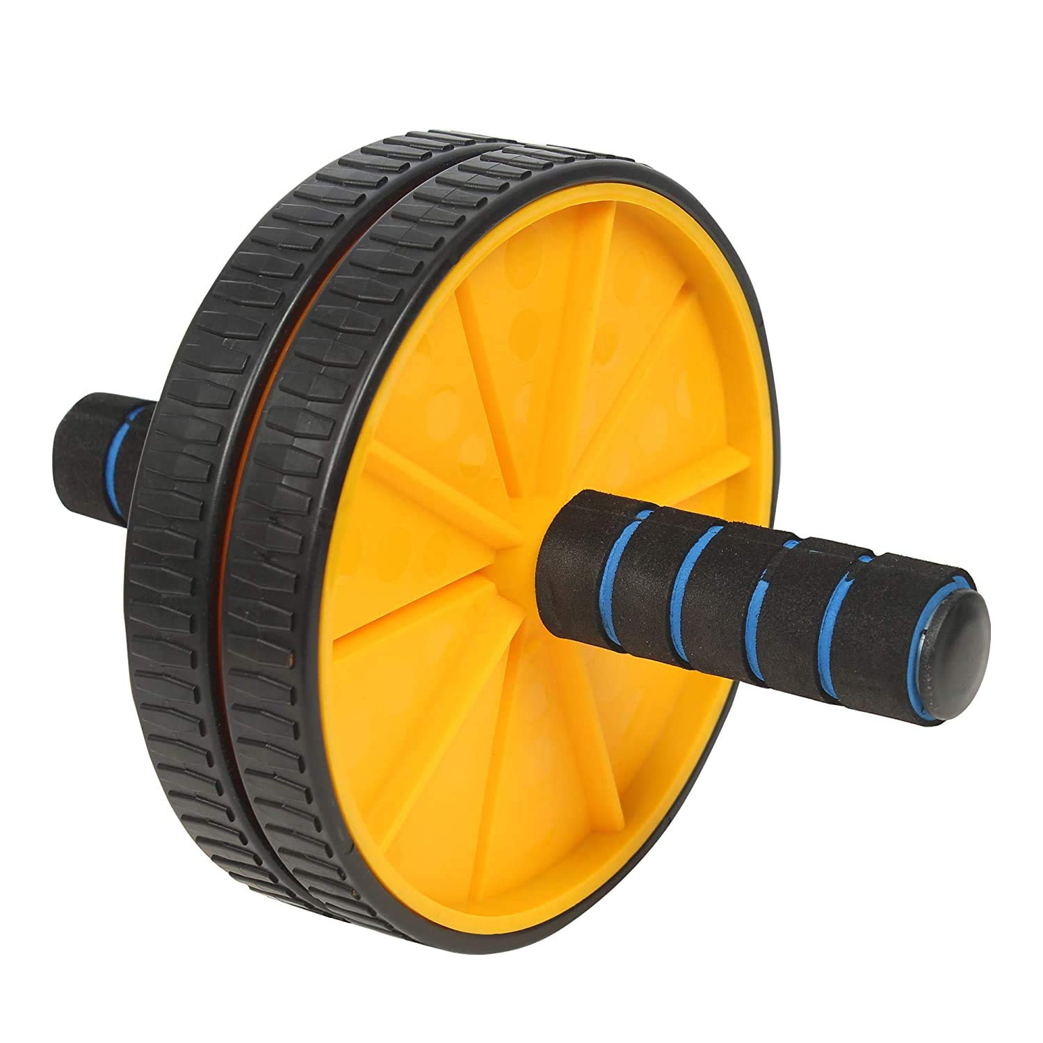 Comodo Ab Roller Wheel for Abs Workouts/Home Gym Abdominal Exercise/Core Workouts for Men and Women (6 MM Safe Knee Mat, Yellow Roller)-picture-19