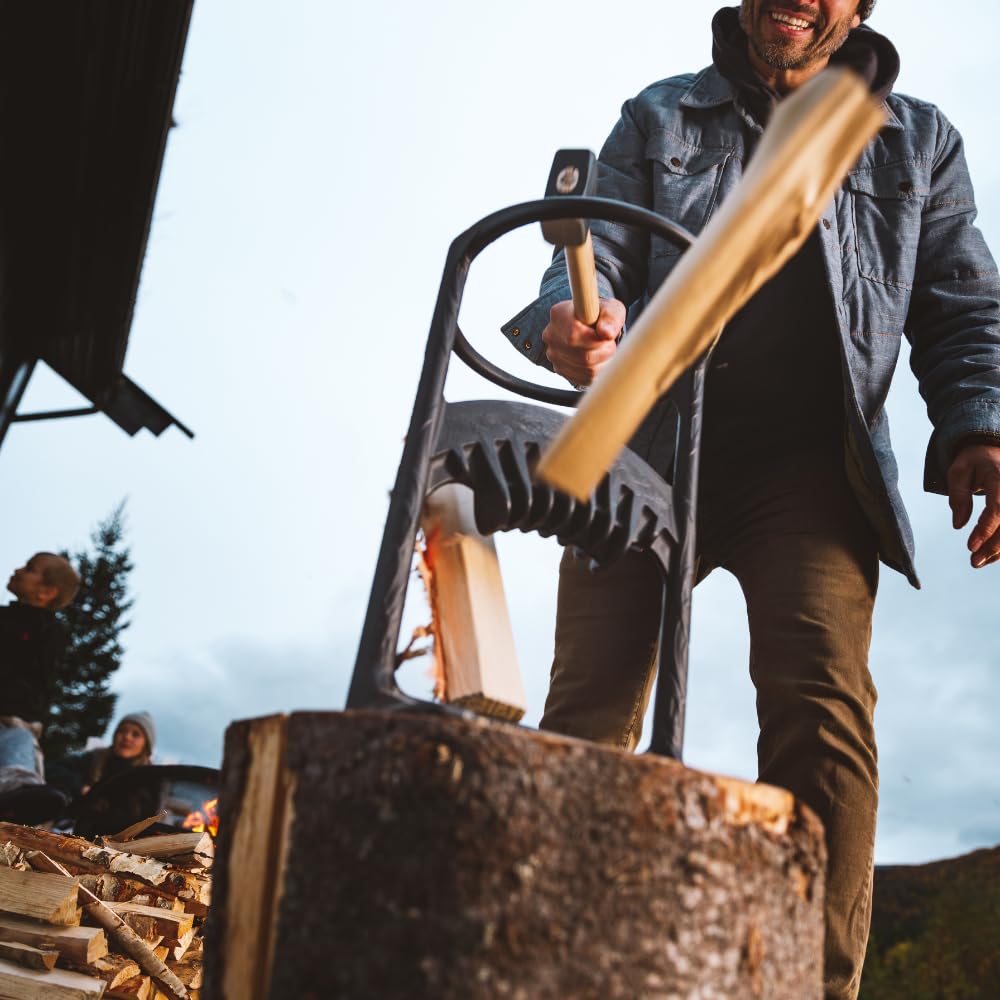 Fandango Kindling Cracker King Premium Bundle - fendeur de buche Manuel sécurisé avec Masse, Housse et Allume-feu - Log Splitter Robuste pour Bois de Chauffage, cheminée, Barbecue, Four à Pizza