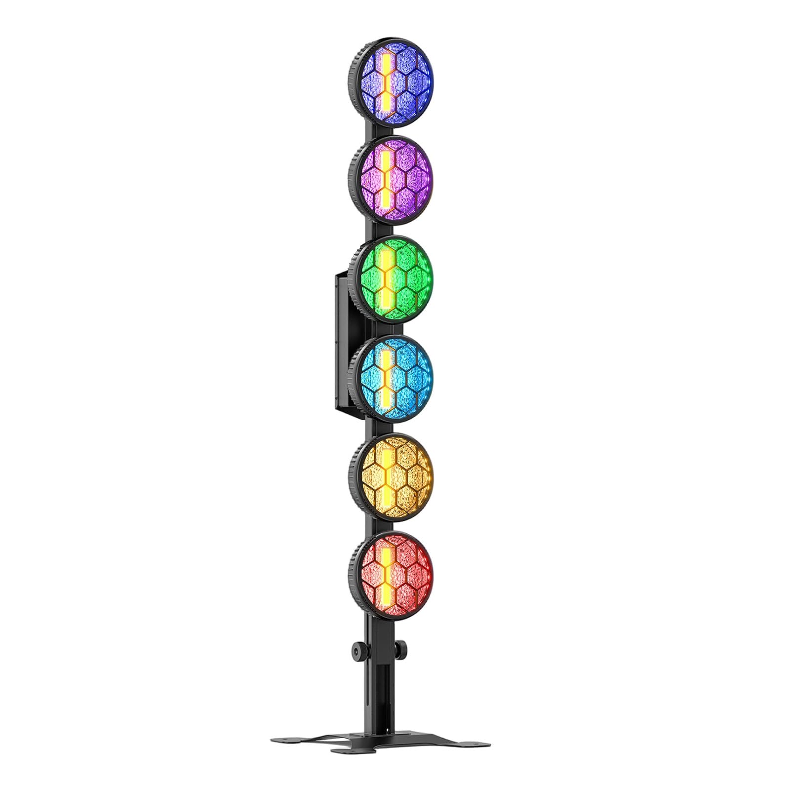 Par LED da 300W,RGBW Luce da Palco,6 COB Lineare Vintage Luci Par per DJ,DMX512 & RDM,Faretto RGB LED Illuminazione Discoteca per Feste Bar DJ Matrimonio Concerti Halloween Natale
