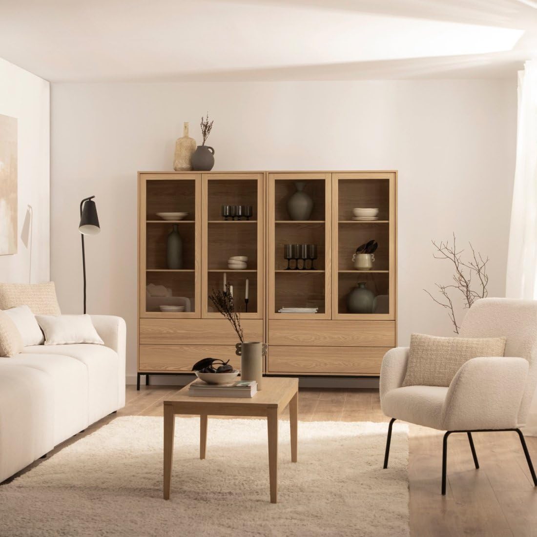 KLAST Vitrina en Madera Color Natural