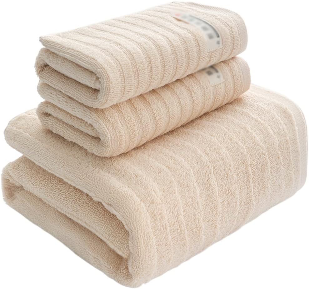 Bath Towel Women's Home with Cotton Water Quick Drying Large Towel Bath Soft Towel Suit(A 3PS)
