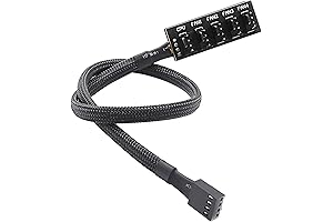 5-Way PC Case Fan Splitter for Enhanced Cooling Flexibility