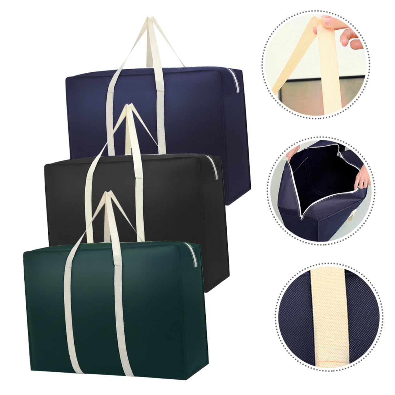 LABRIMP 3piezas Bolsa De Almacenamiento para Dormitorio Gran Capacidad Ropa Mantas Edredones Organizador De Espacio