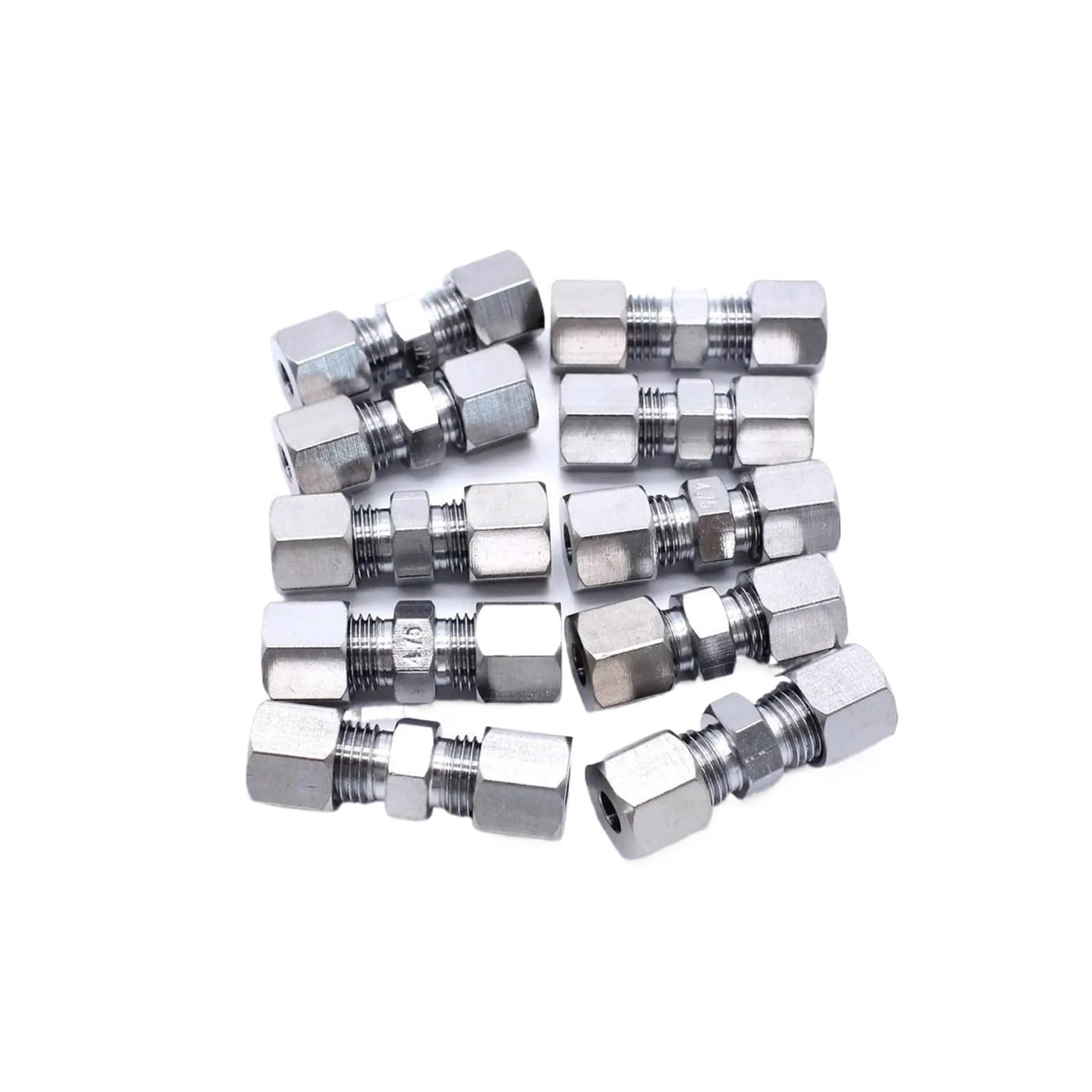 Brake Line Pressure Connector 12PCS for Universal Brake Line Union Fittings Straight Reducer Compression Kits Connector Hydraulic Lines Pipe