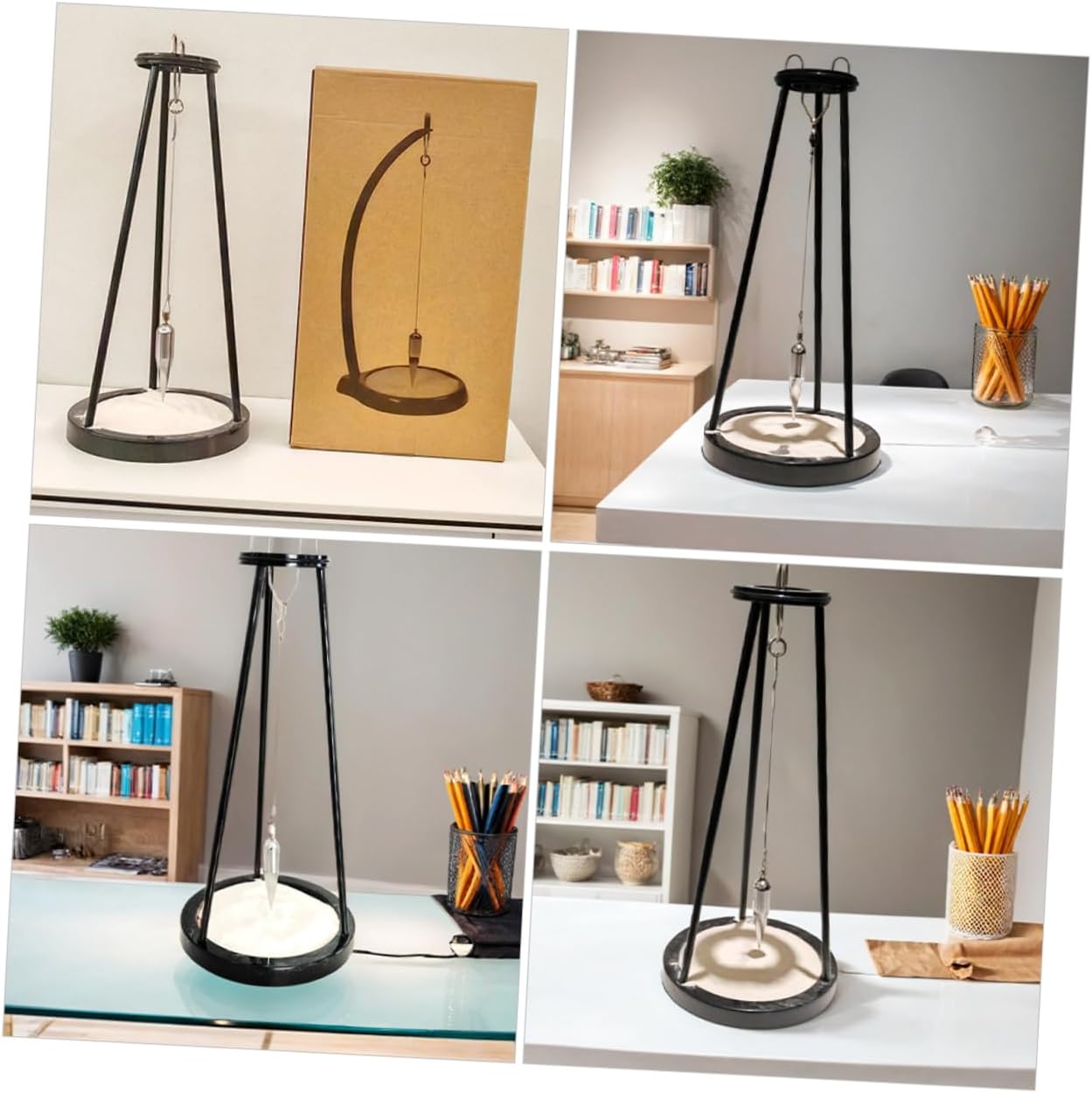VICASKY Storage Pendulum Sand Plate Desktop Modern Office Decor Metal Yard Decor Unique Home