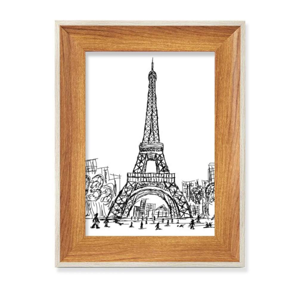 Plusieurs ensembles cadre photo bois Tour Eiffel affichage tableau peinture
