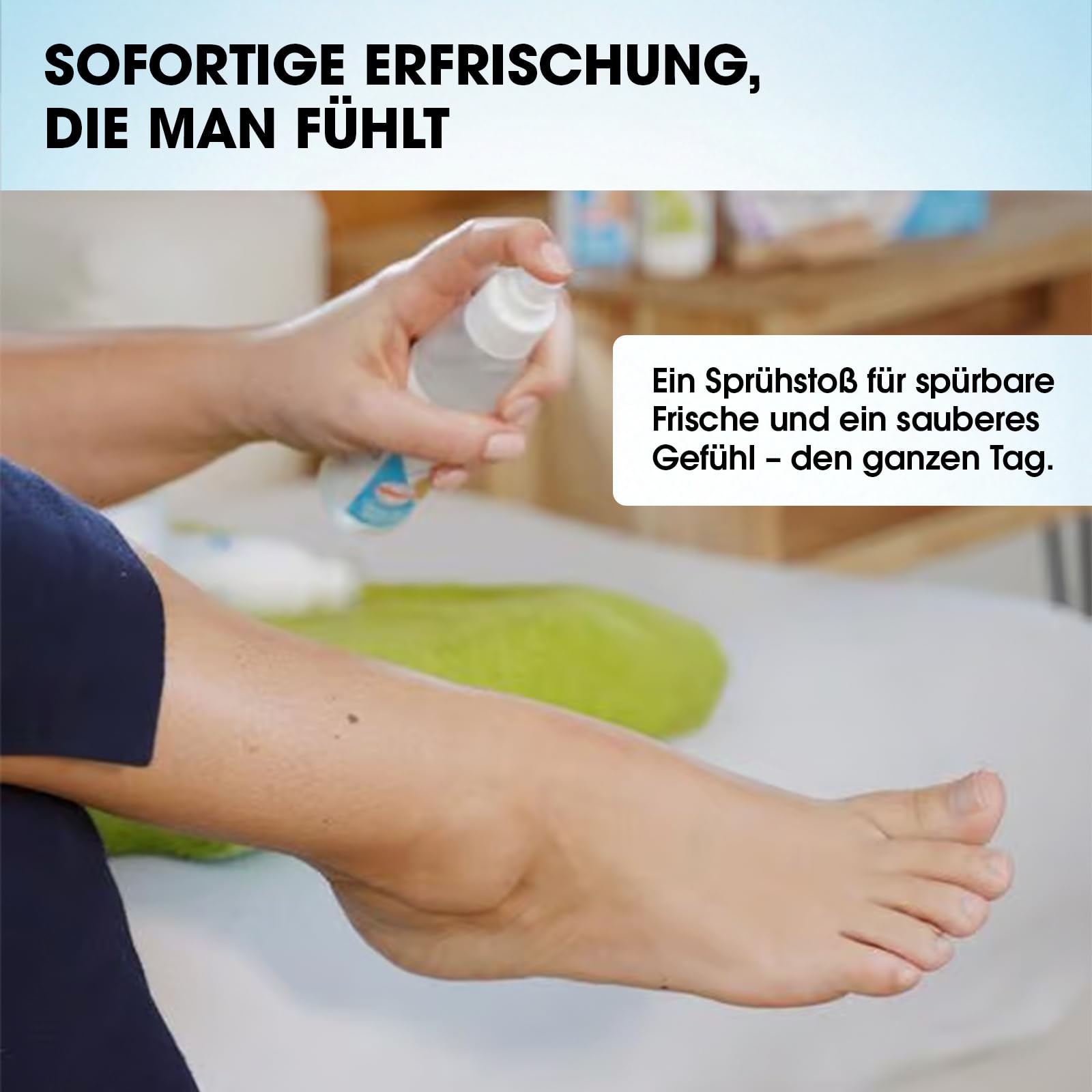 IZA Effect - Fußpflegespray 2x 100ml - Fuß Spray zur täglichen Pflege, pflegt Haut & Nägel - Fuß Hygiene Spray für Frische & Hygiene, unterstützt gesundes Fußklima - einfache Anwendung ohne Auswaschen