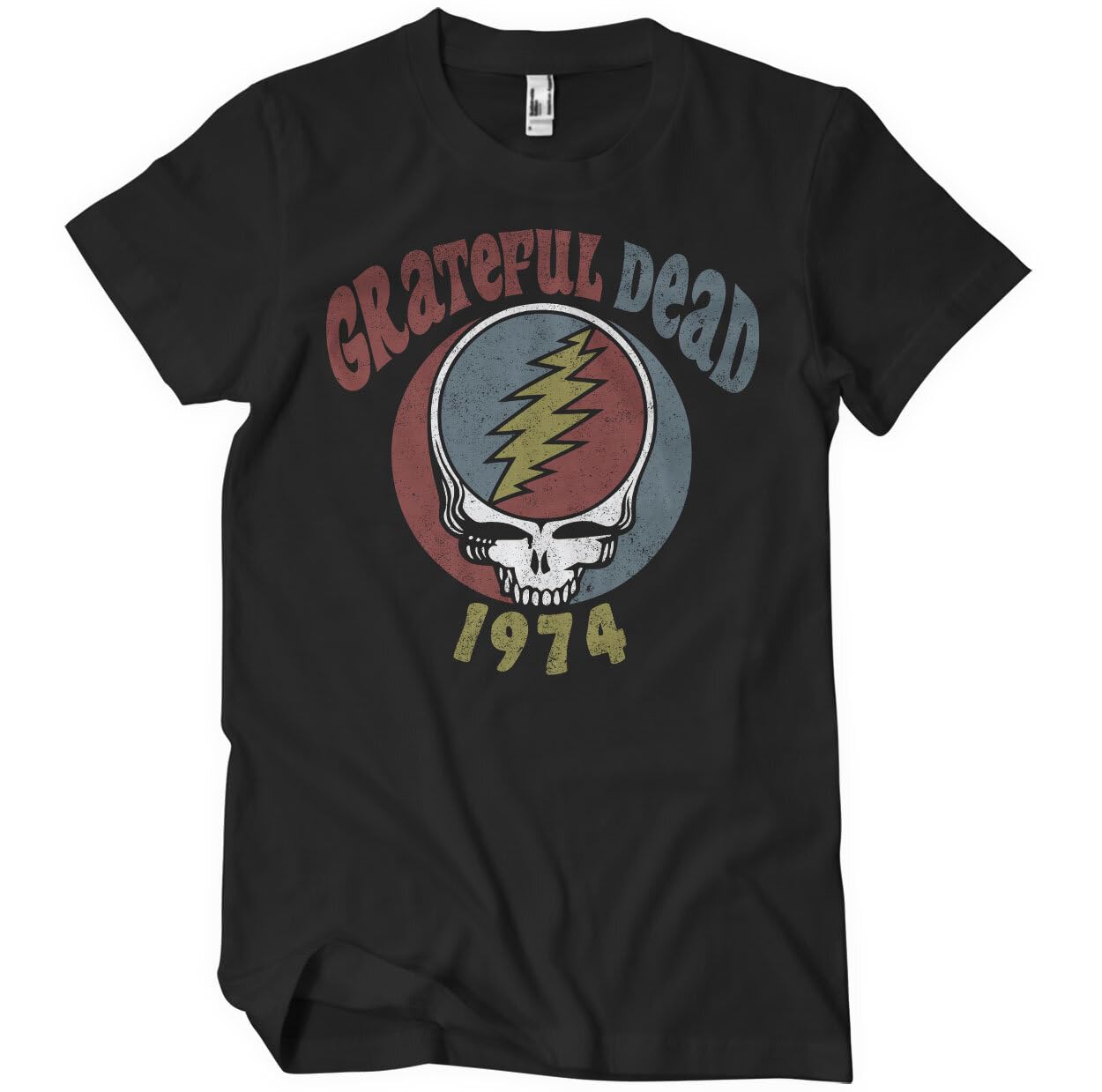 Grateful Dead Men's Black Officially Licensed 1974 Tour T-Shirt (Black), Medium
