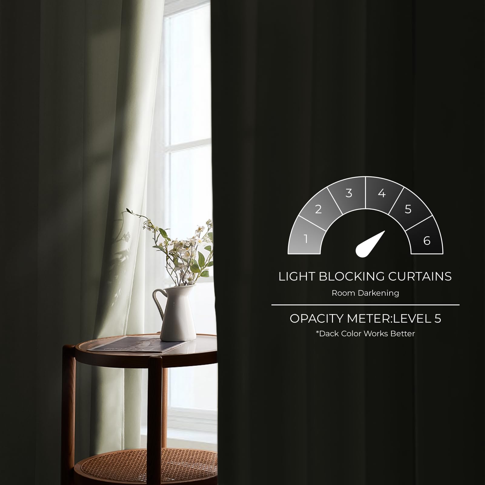 MRTREES 2 Pezzi Tende Oscuranti per Interni Termiche Isolanti Tende Camera da Letto Tinta Unita con Occhielli Moderne per Soggiorno Finestra Elegante 140x300 CM (Larghezza x Altezza) Beige