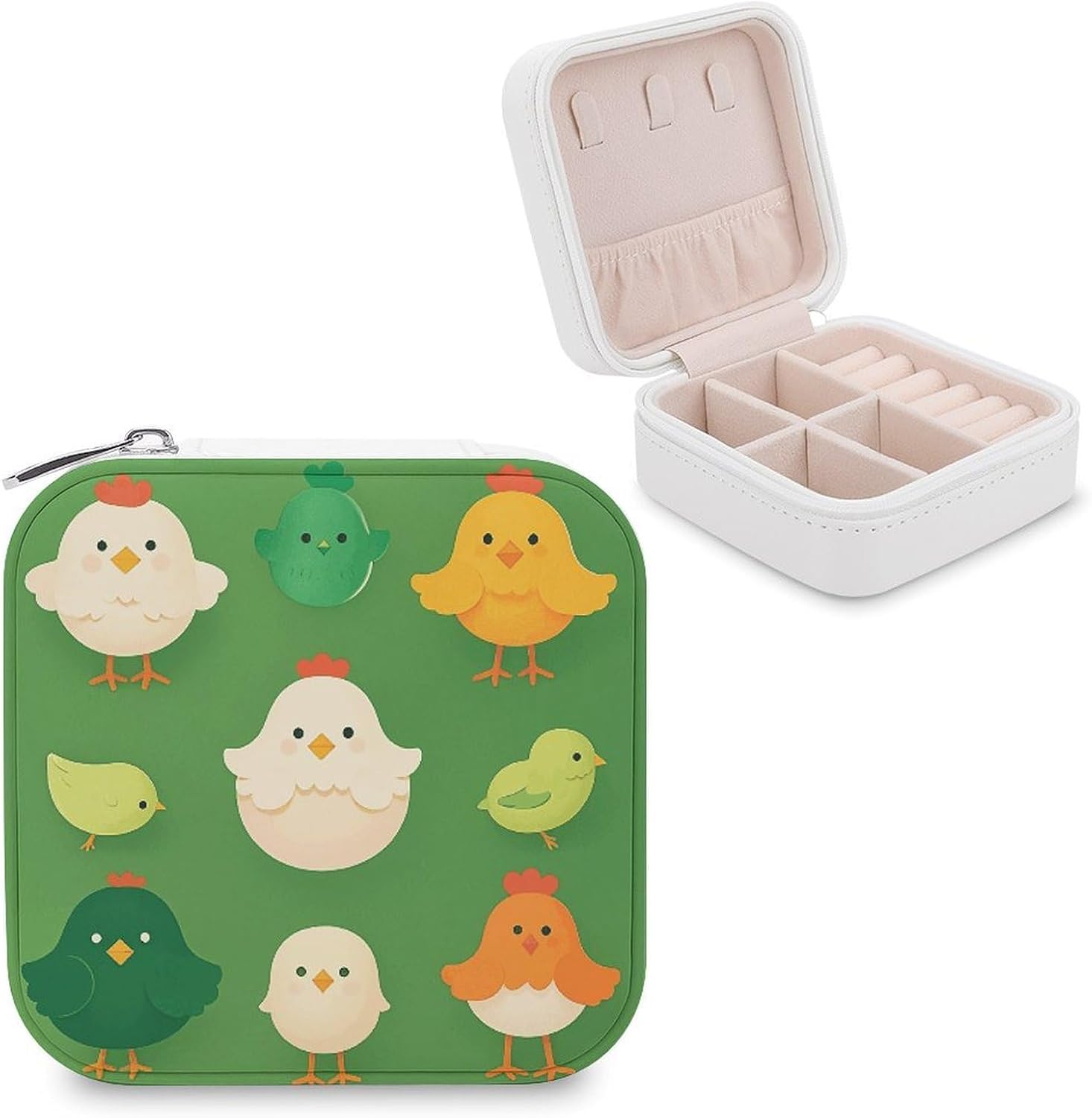 Small Travel Jewelry Case for Women Portable Compact Jewelry Organizer Box