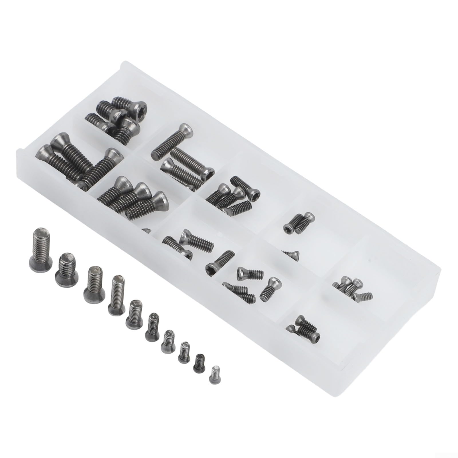 Set di 50 viti portautensili per tornio CNC M2 M2,2 M2,5 4 mm per inserti in metallo duro nero