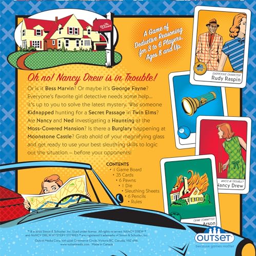 Nancy Drew Mysteries Juego de Mesa para 3 a 6 jugadores miniatura 5